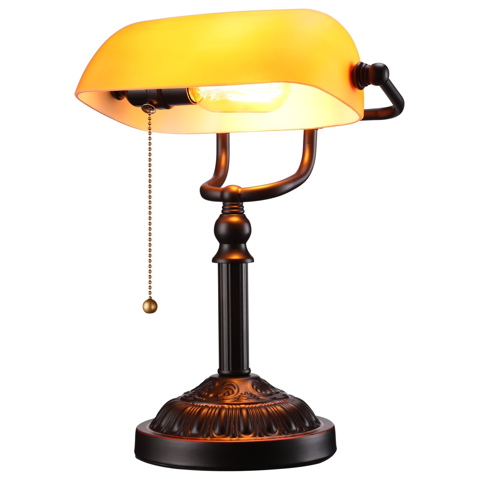 Vintage Bankers Desk Lamp, Traditional Student Antique Piano Table Light