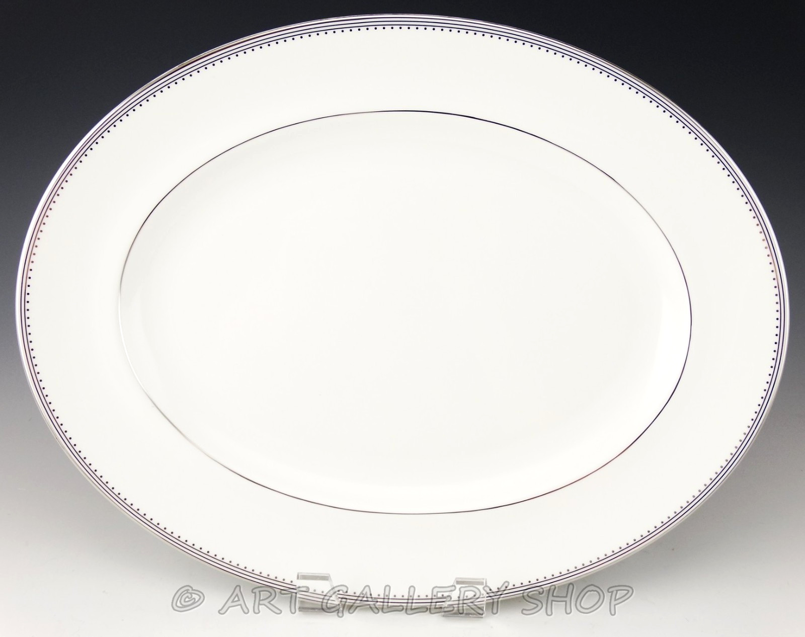 Wedgwood Vera Wang GROSGRAIN PLATINUM 14-1/4\