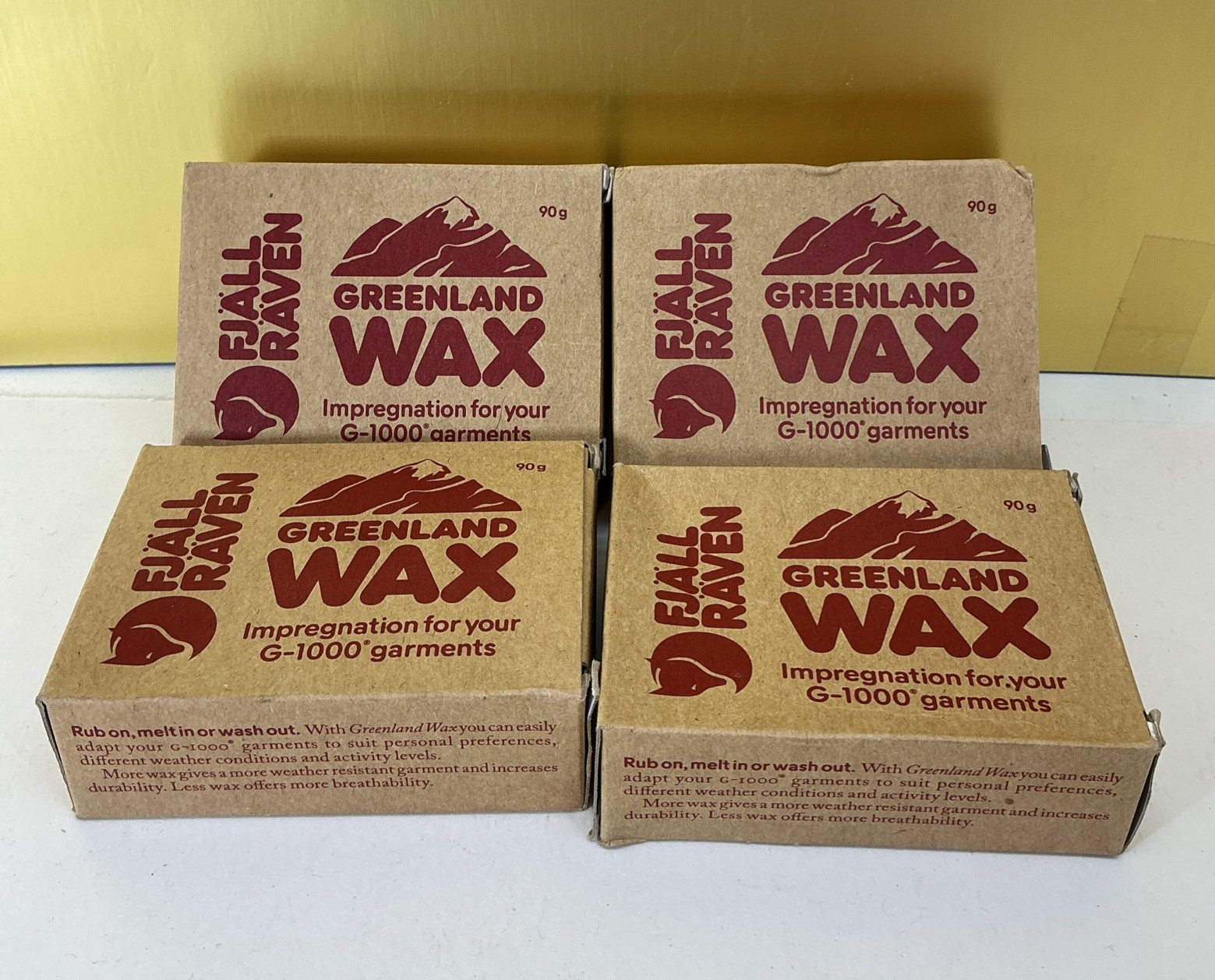 4 Fjallraven Greenland Wax 90g Outdoor G-1000 Fabric Waterproofing Wax Block 4 Fjallraven Greenland Wax 90g Outdoor G-1000 Fabric Waterproofing Wax Block