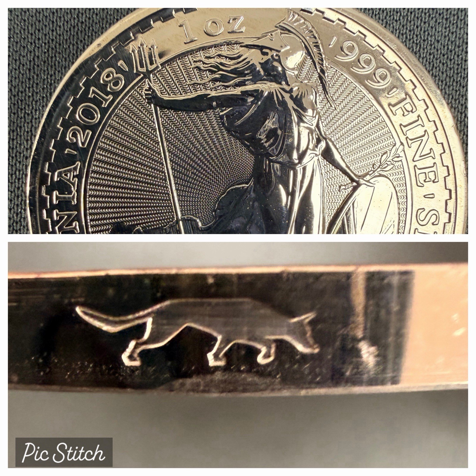 Rare 2018 Great Britain 1 oz Silver Britannia – Year of the Dog Privy Mark