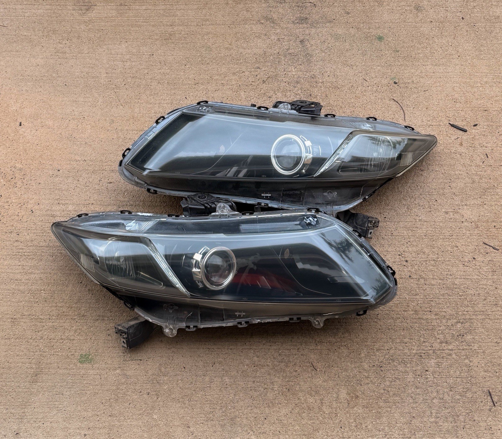 For 2012-2015 Honda Civic Sedan 12-13 Coupe Black Headlights Assembly Pair