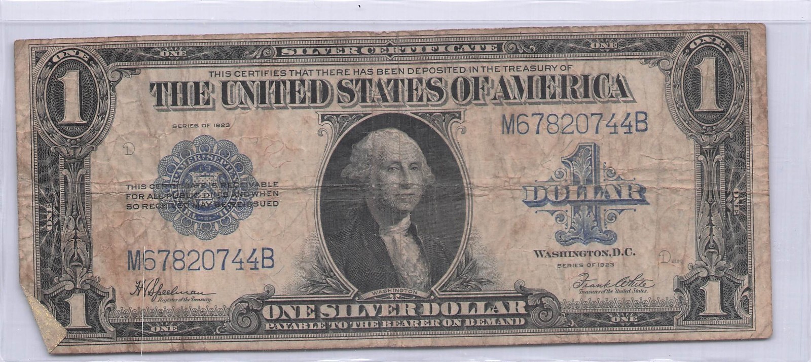 1923 United States One $1 Dollar Horse Blanket Large Silver Certificate 1923 United States One $1 Dollar Horse Blanket Large Silver Certificate