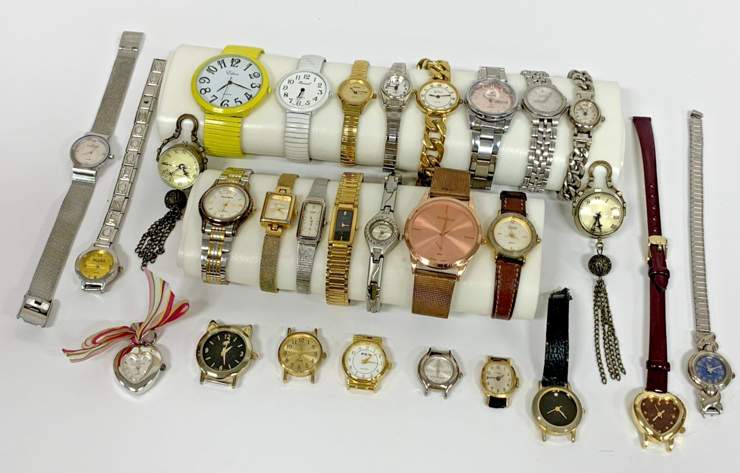 Vintage 28pc Ladies Mixed Watch Lot Skagen Gruen Sutton Hugo Max Eikon & More