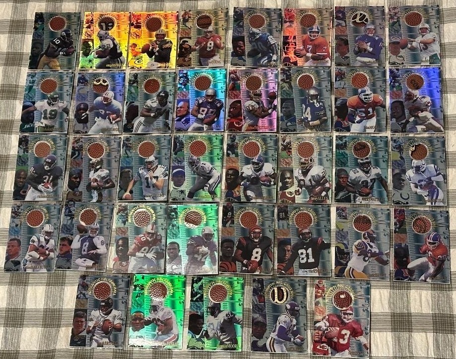 1996 Collector's Edge Advantage Playoff Game Ball set of 36 + Bono Promo Card