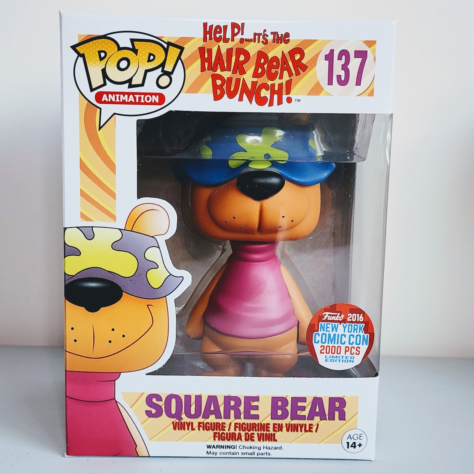 Funko Pop: Help...It\'s the Hair Bear Bunch - Square Bear #137 NYCC 2016 LE2000