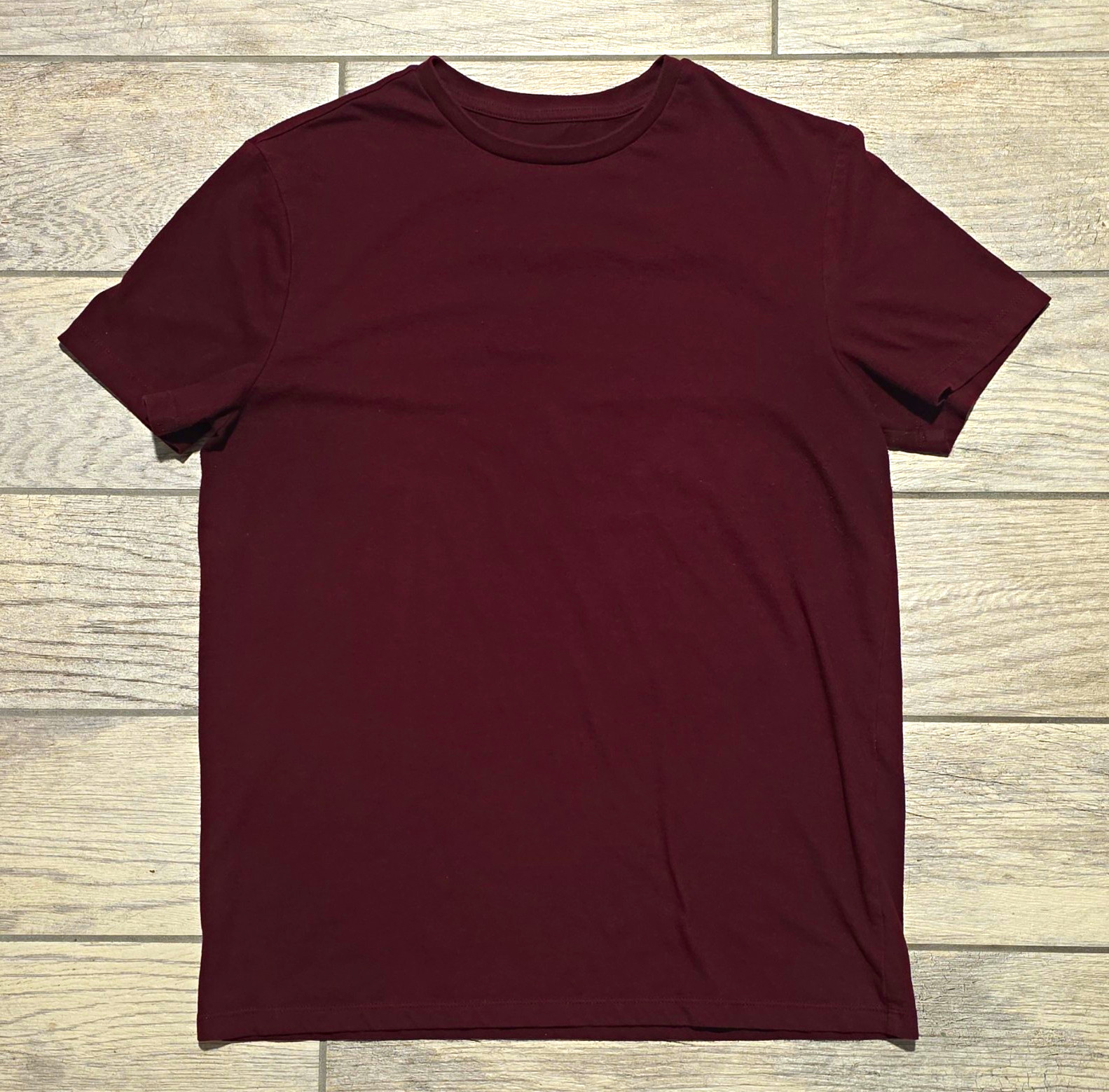 Goodfellow & Co Everywear Tee Burgundy Crew Neck Cotton Shirt, Size M