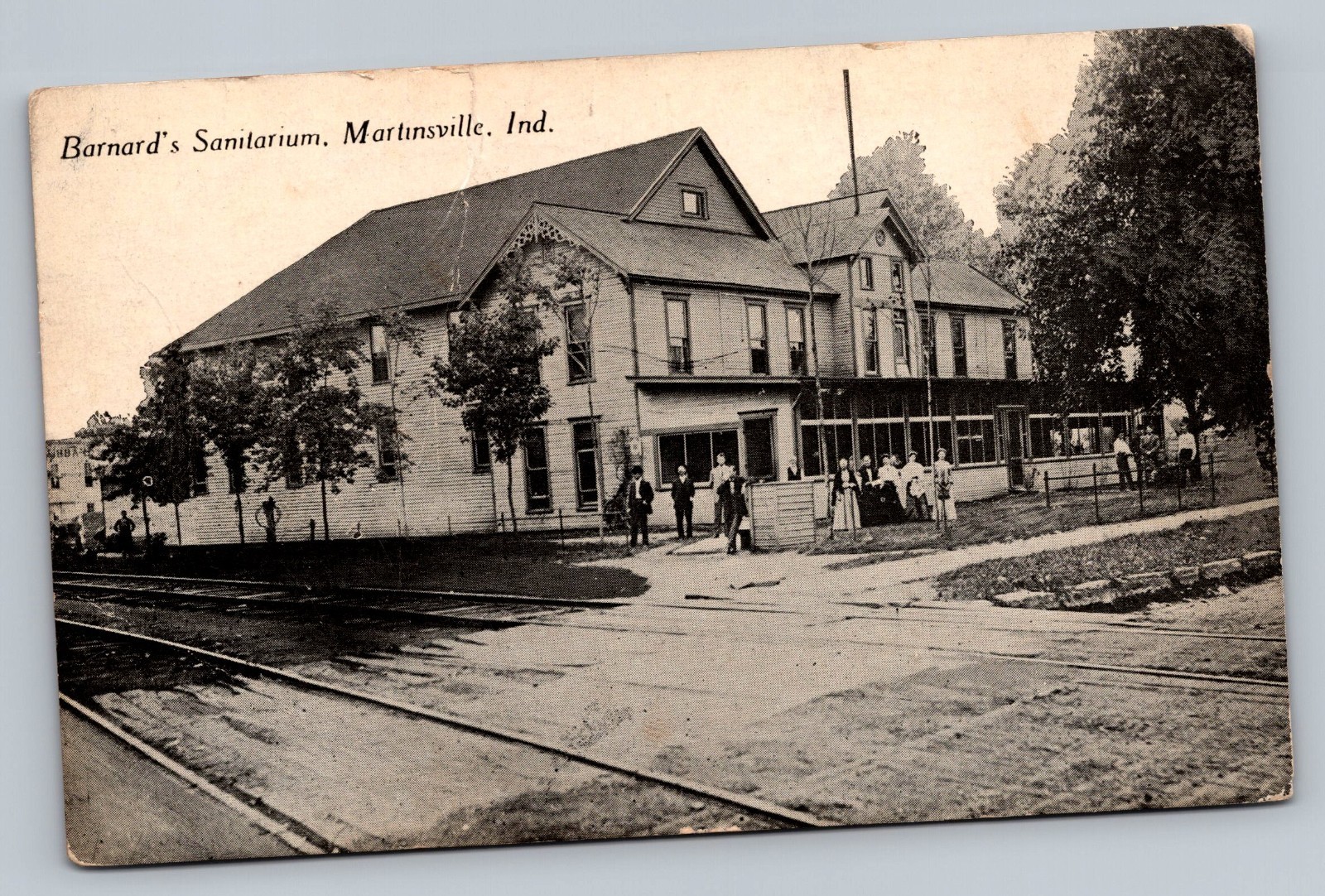 1910 Barnard\'s Sanitarium Martinsville Indiana Vintage Postcard