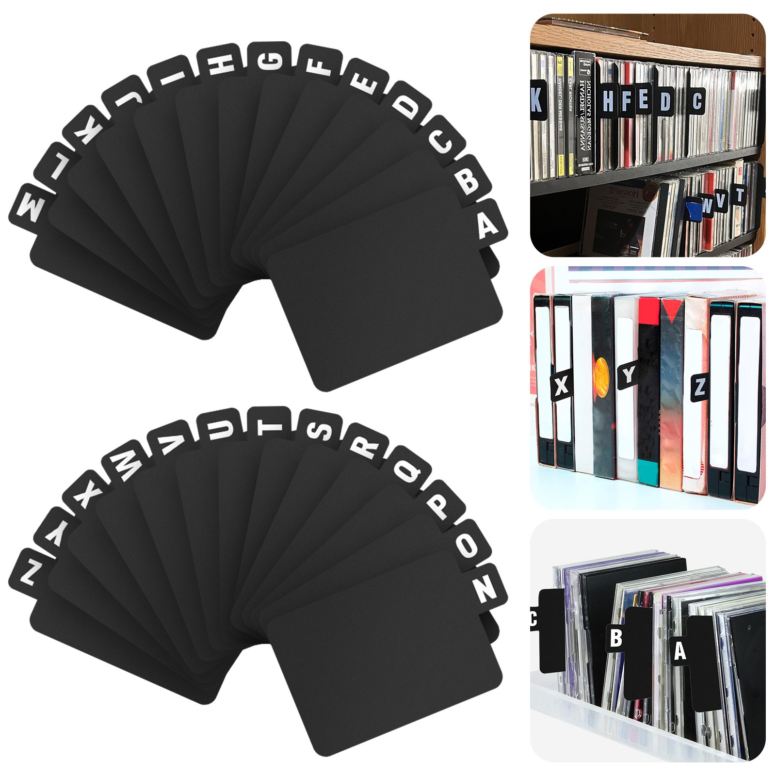 26Pcs Vinyl Record Dividers A-Z with Alphabetical Tabs For CD DVD File Organizer 26Pcs Vinyl Record Dividers A-Z with Alphabetical Tabs For CD DVD File Organizer
