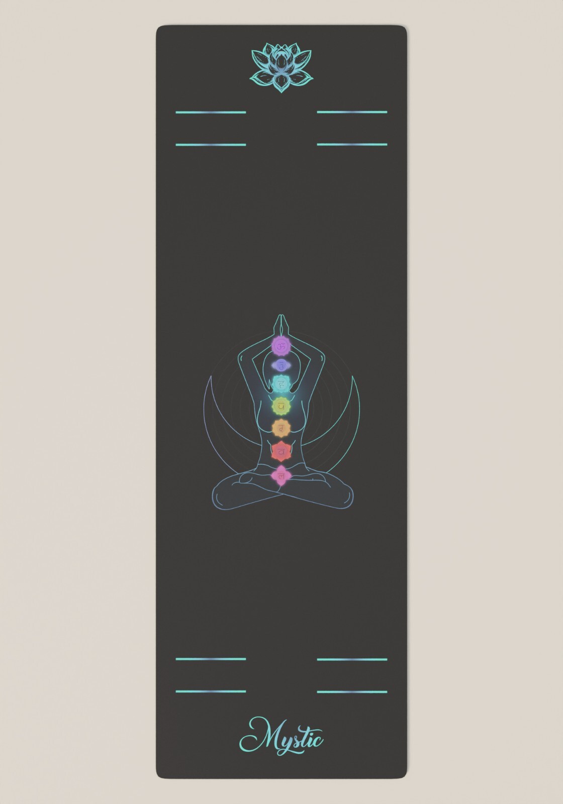 Mystic Yoga Mat, Crescent Energy (5MM PU Rubber)