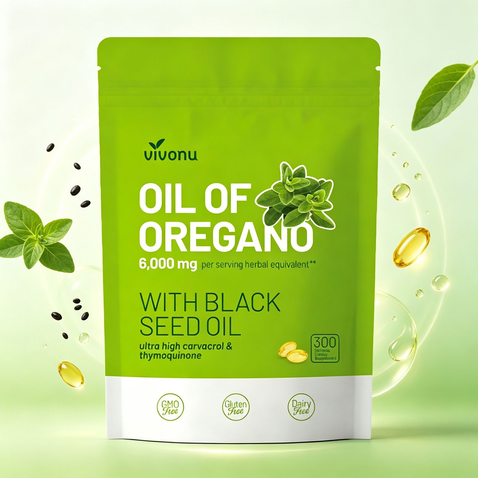 2 in 1 Oil of Oregano Black Seed Softgels Count with Carvacrol,Immune Support 2 in 1 Oil of Oregano Black Seed Softgels Count with Carvacrol,Immune Support