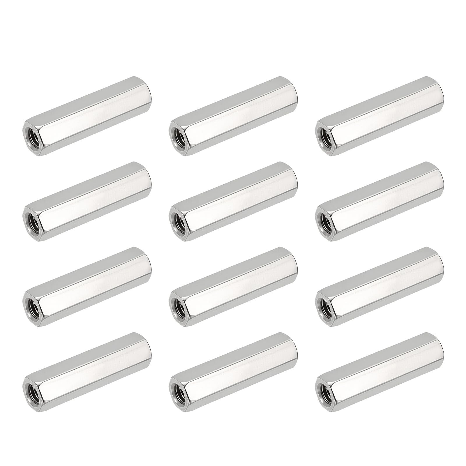 HiPicco 12Pcs Hex Coupling Nuts,5/16-18 UNC 40mm/1.57\