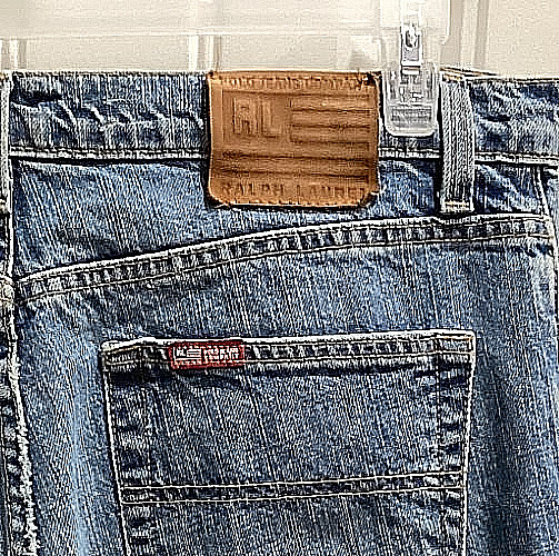 Polo Ralph Lauren SATURDAY JEAN Women Actual 36x32 Straight Cotton Y2K VTG