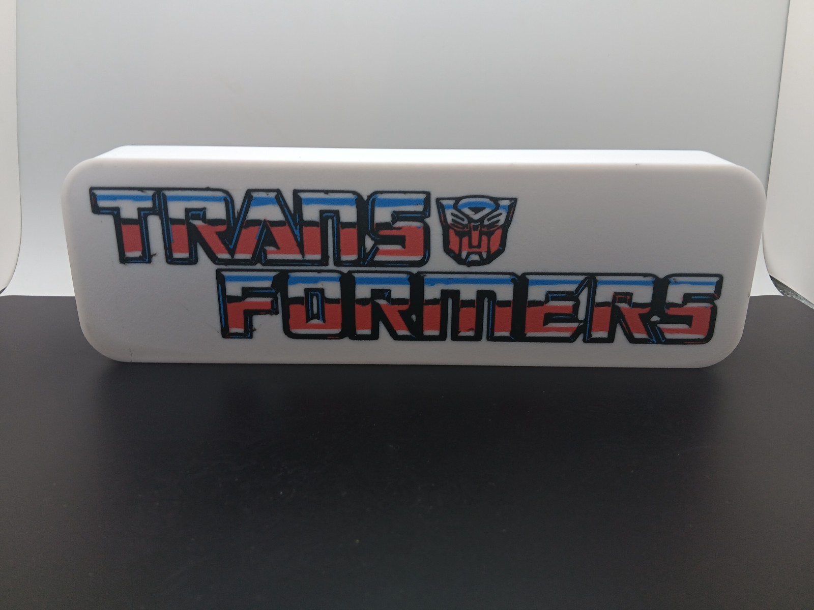 Retro Transformers logo lightbox sign for G1 transformers collection display Retro Transformers logo lightbox sign for G1 transformers collection display