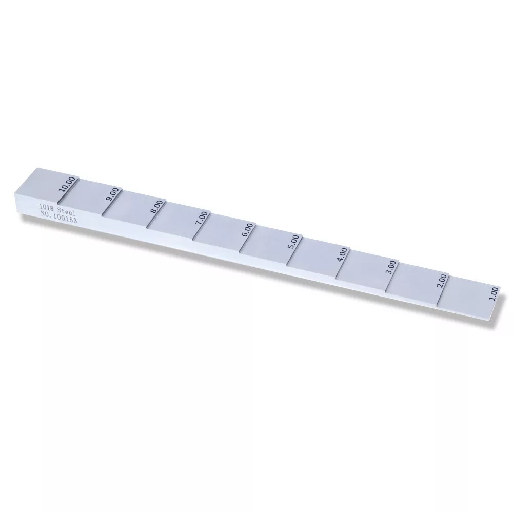 10-Step Wedge 1018 Steel 1.00 2.00 3.00 4.00 5.00 6.00 7.00 8.00 9.00 10.00mm 10-Step Wedge 1018 Steel 1.00 2.00 3.00 4.00 5.00 6.00 7.00 8.00 9.00 10.00mm