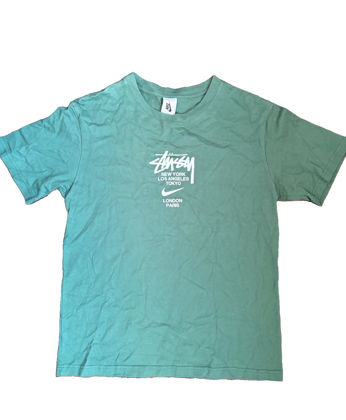 Nike x Stussy International T-Shirt Black White Green 3colors Japan Size XL
