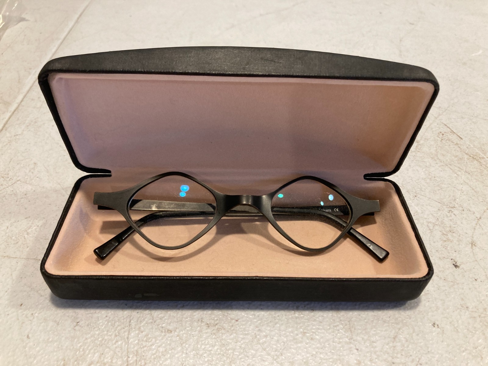 Theo Claire Eyeglasses Frames Black Belgium Designer Eyewear w/ Case Vintage Theo Claire Eyeglasses Frames Black Belgium Designer Eyewear w/ Case Vintage