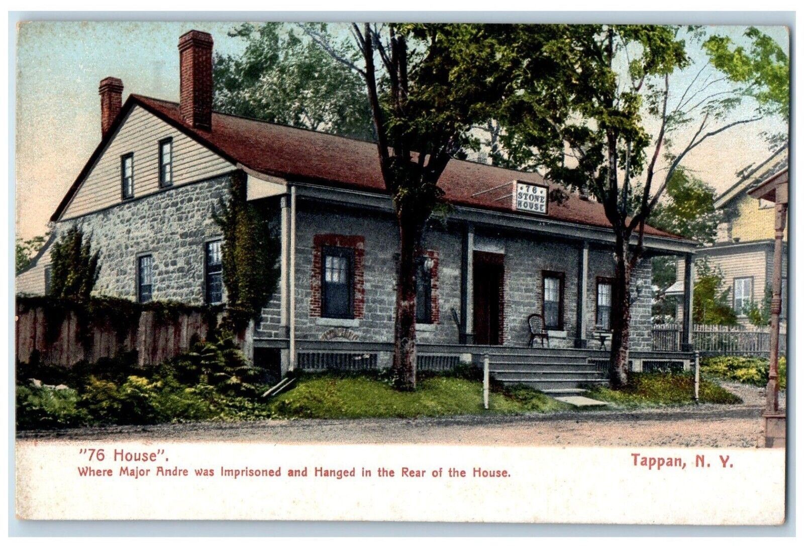 c1910\'s Stone House Street Scene Tappan New York NY Unposted Antique Postcard