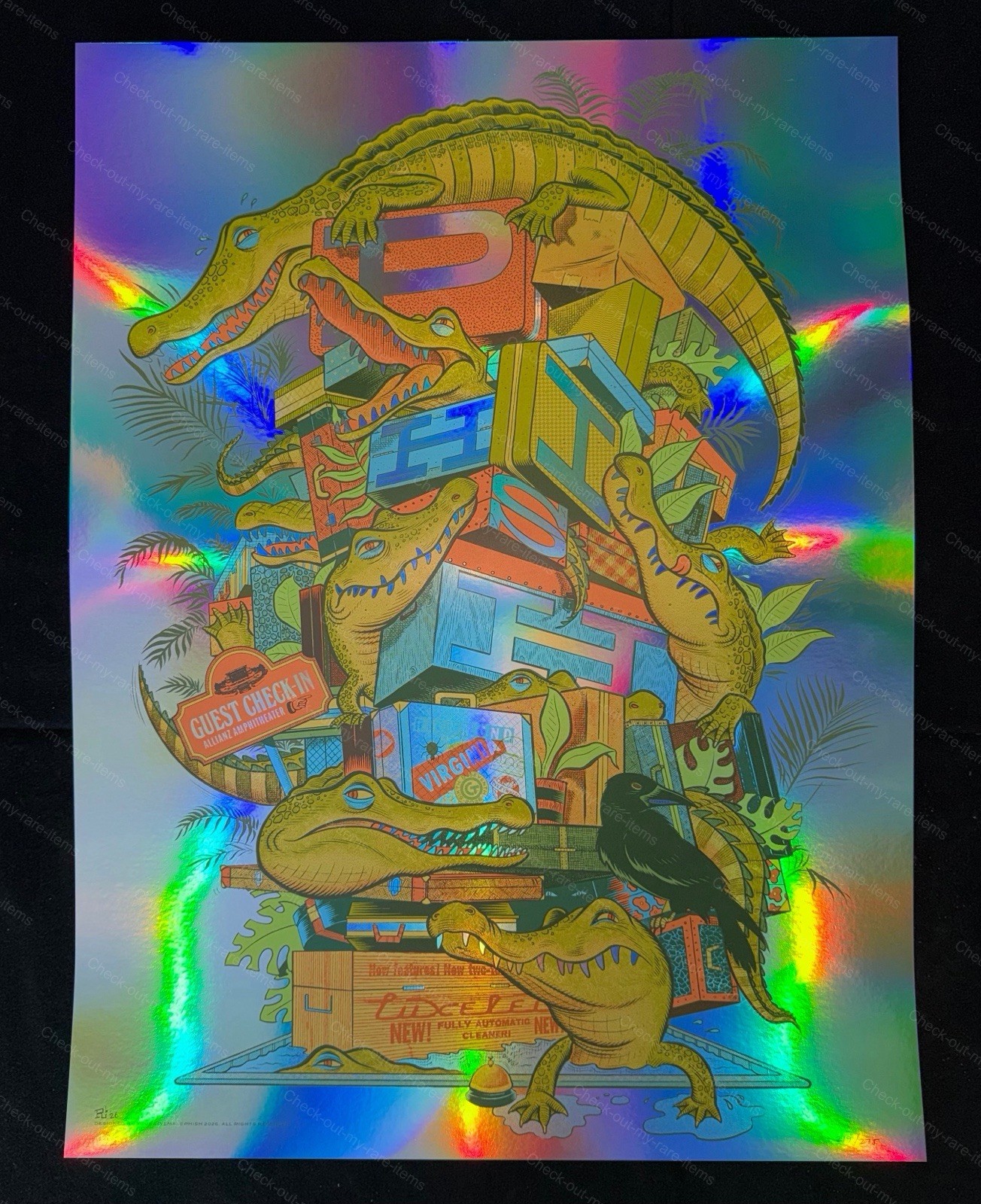 🐊 Phish Foil Poster Allianz Amphitheater Richmond Virginia Your Cinema #275