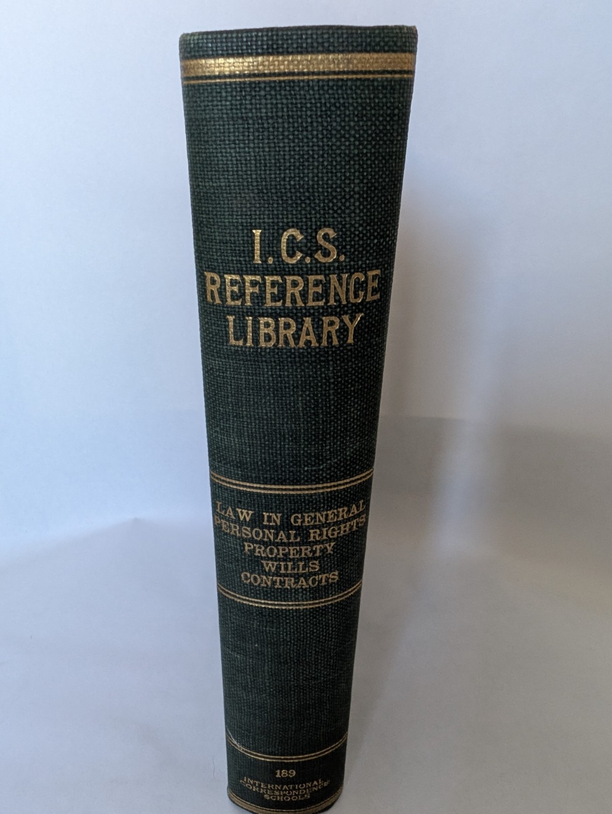 I.C.S. Reference Library, #187 Law, Property/Personal Rights, Contracts VG+ I.C.S. Reference Library, #187 Law, Property/Personal Rights, Contracts VG+