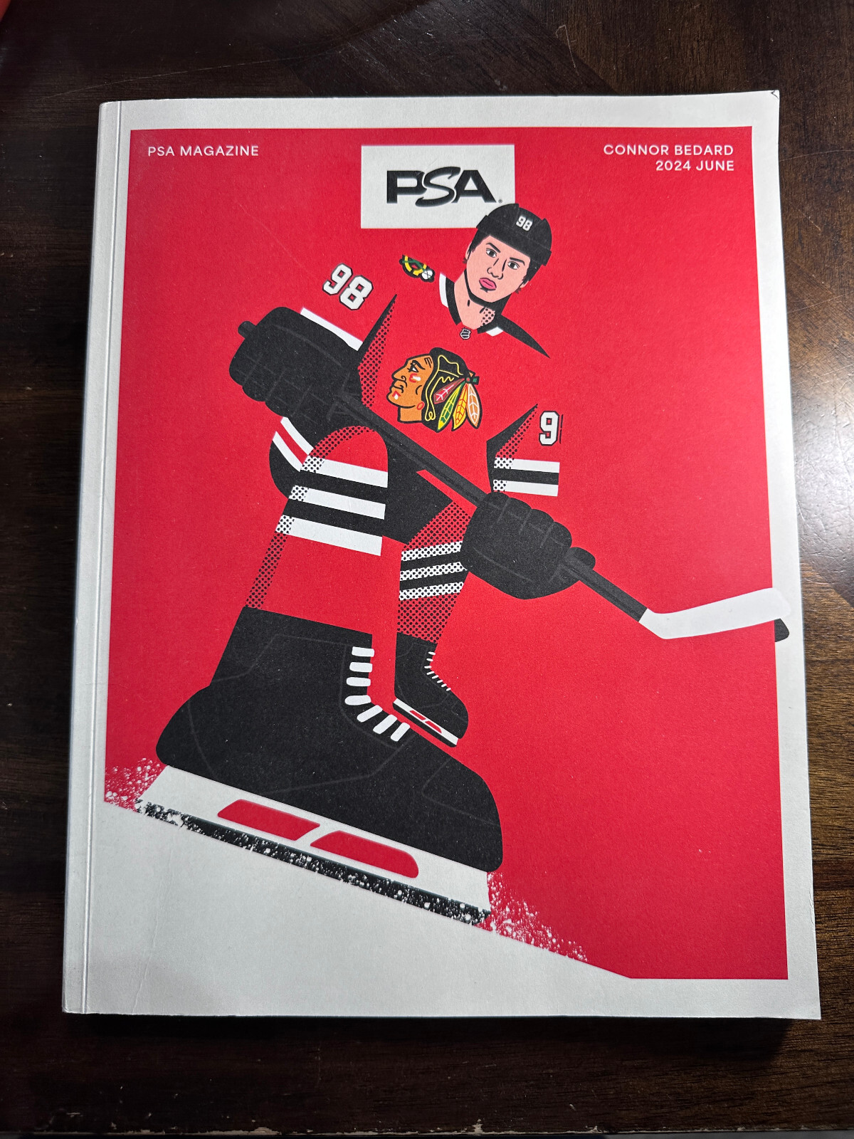 2024 Connor Bedard Chicago Blackhawks PSA Magazine June NHL