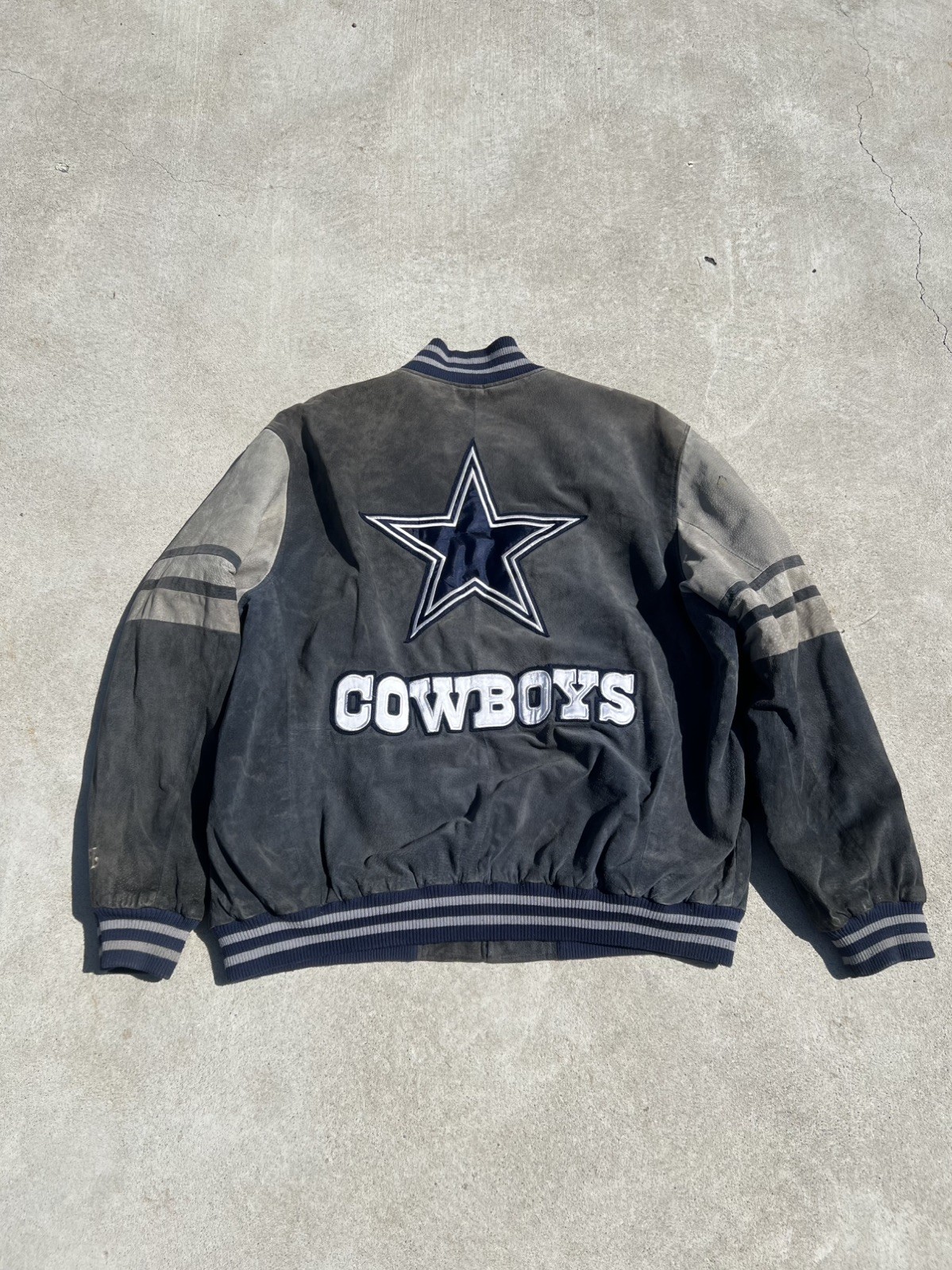 VTG Dallas Cowboys Suede Leather Blue NFL Jacket XXL VTG Dallas Cowboys Suede Leather Blue NFL Jacket XXL