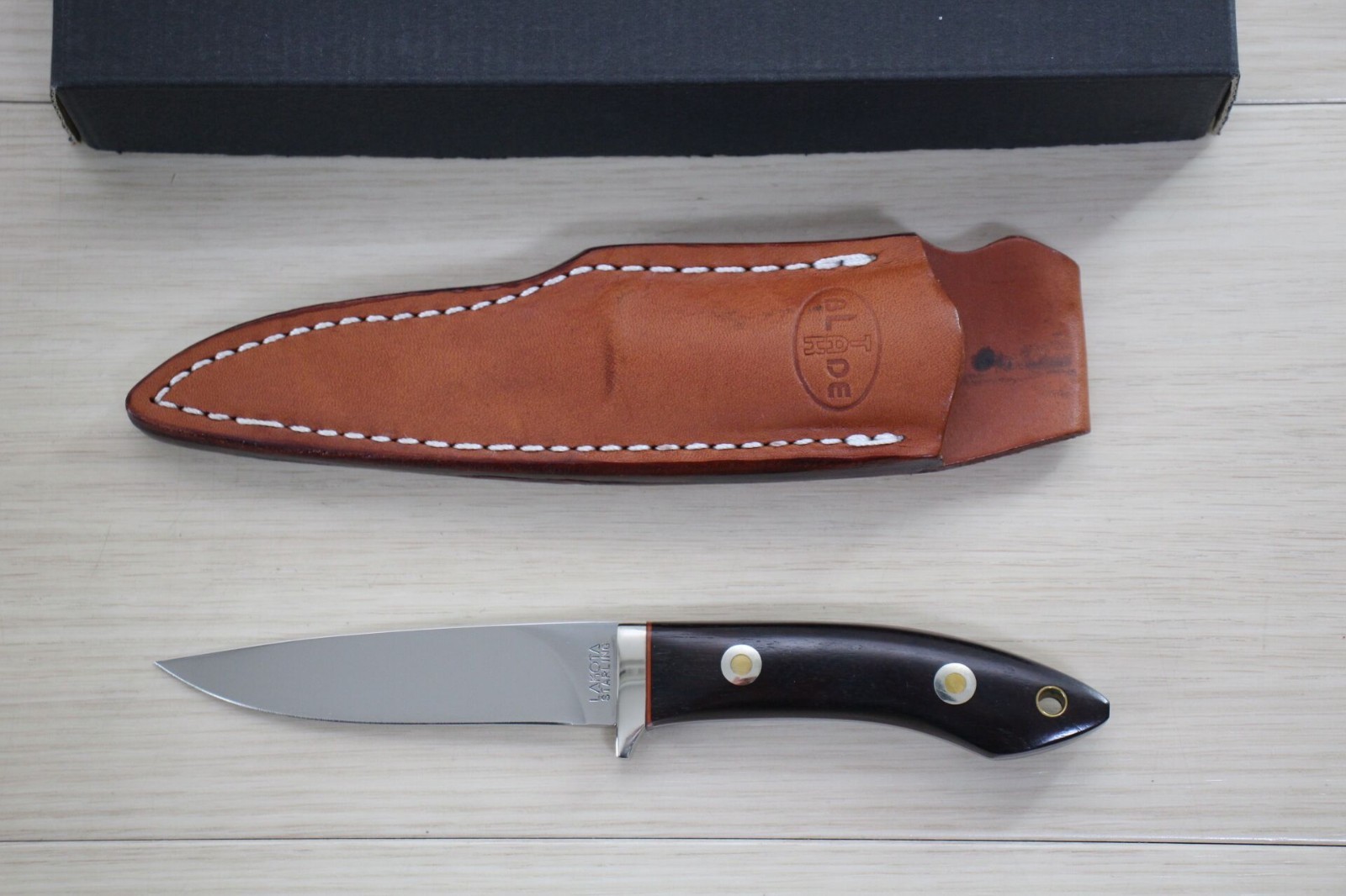 Vintage Lakota Starling Drop Point Knife AUS-8 Cocobolo Seki Japan Box  O54