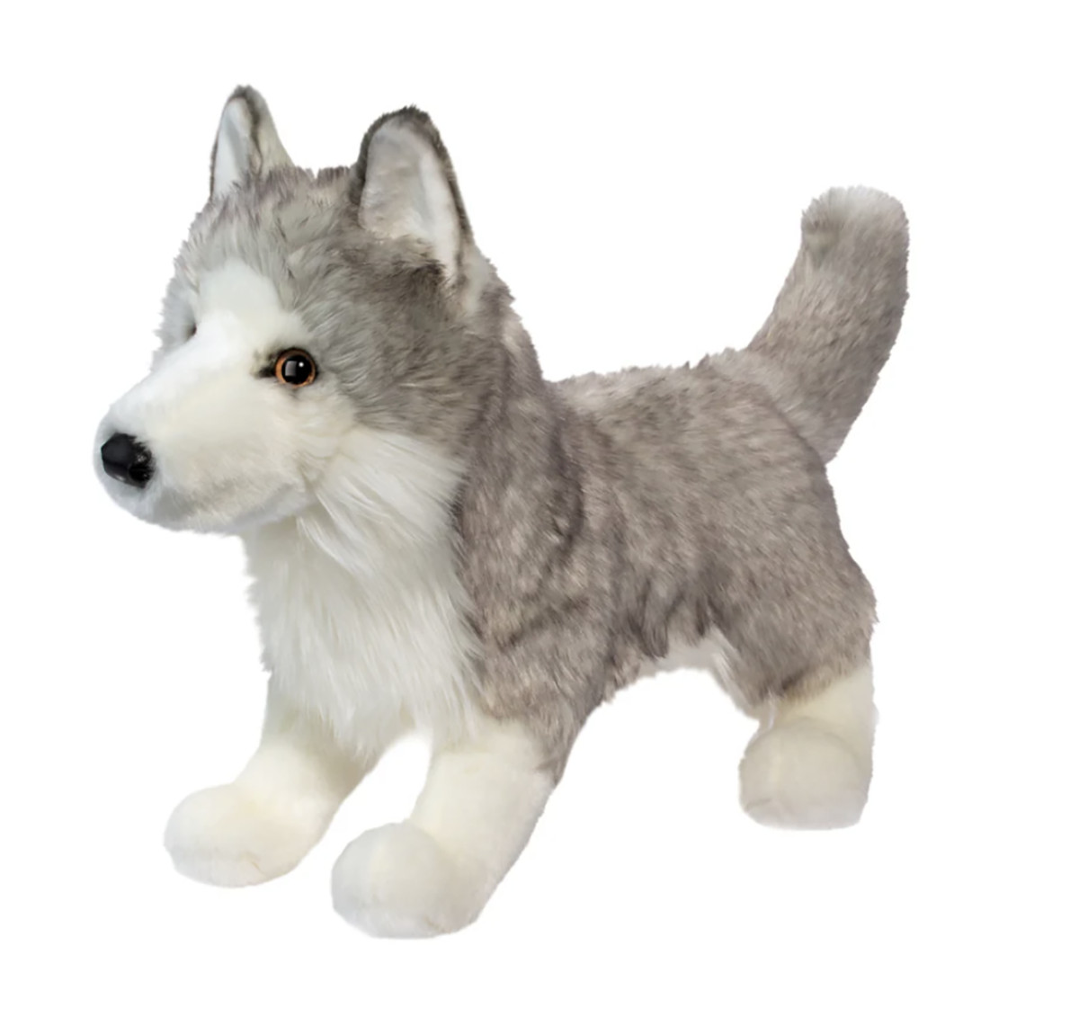 Douglas Toys Shadow White Wolf Plush Stuffed Animal Toy 15
