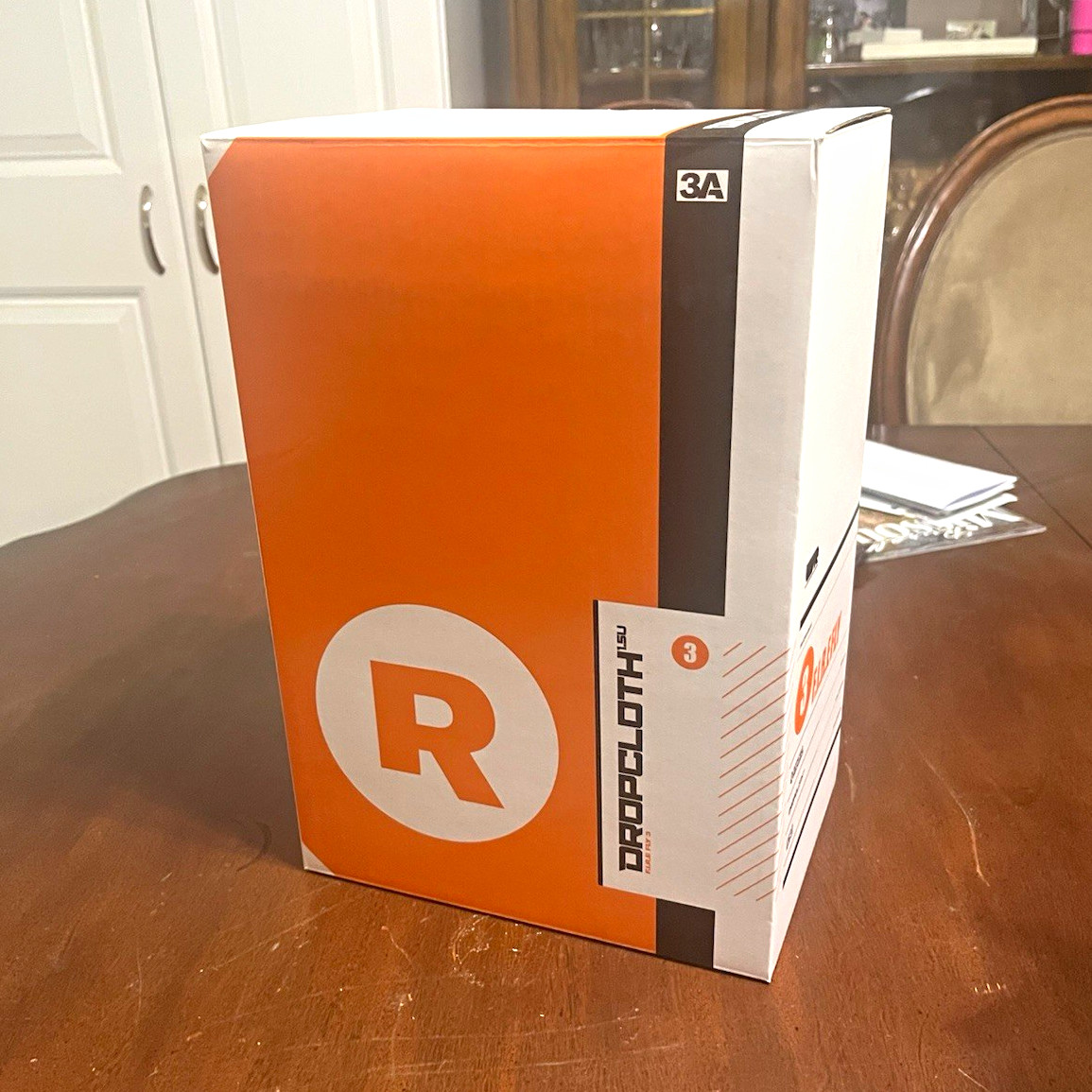ThreeA Dropcloth 1.5 Action Figure Orange/White Boxed w/ Weapons complete ThreeA Dropcloth 1.5 Action Figure Orange/White Boxed w/ Weapons complete