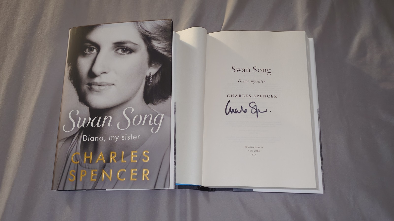 Signed Book Charles Spencer Swan Song: Diana, My Sister Princess Royal HC DJ 1/1