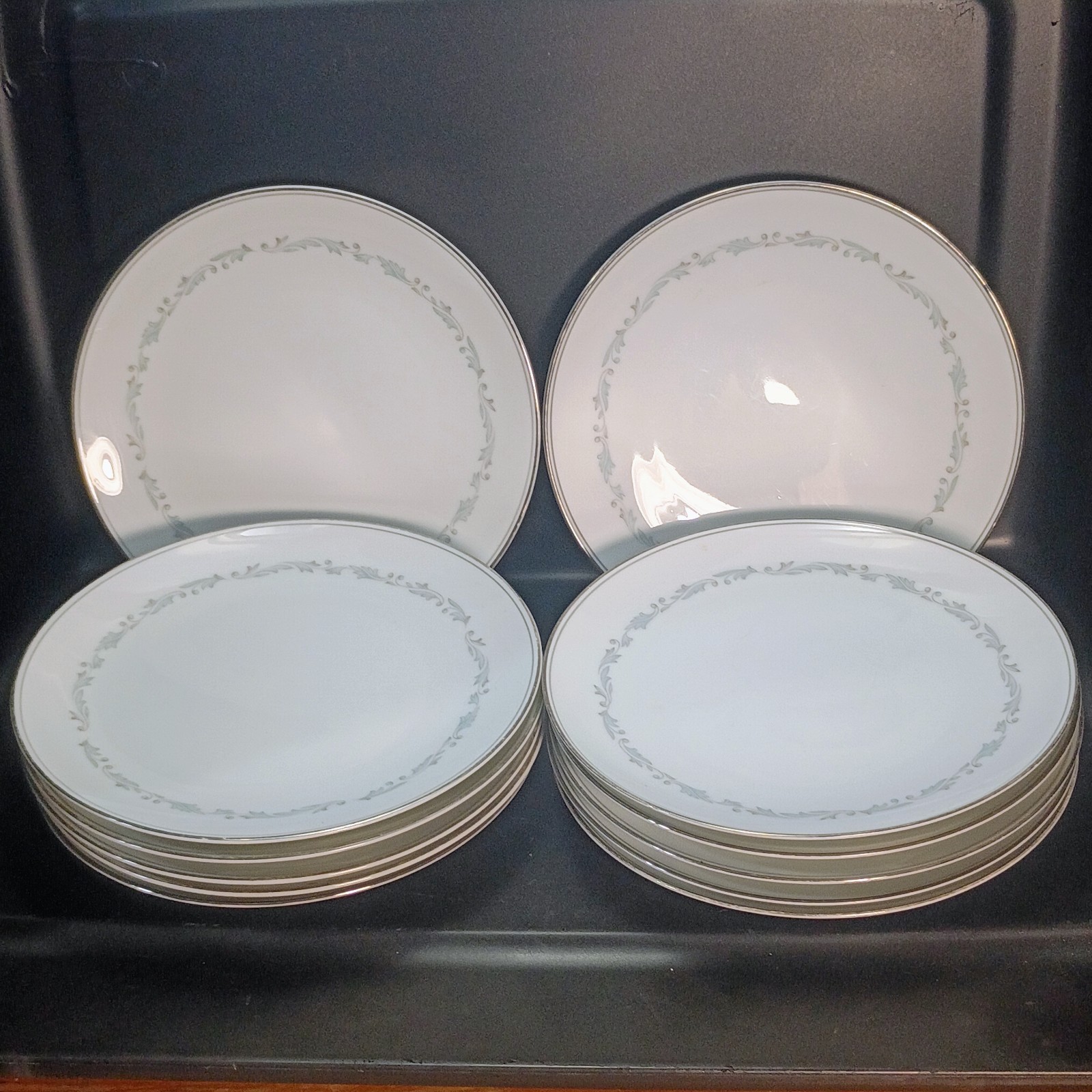 Set Of 12 Vintage 1969 Noritake Brooklane Pattern 8 Inch Salad Plates