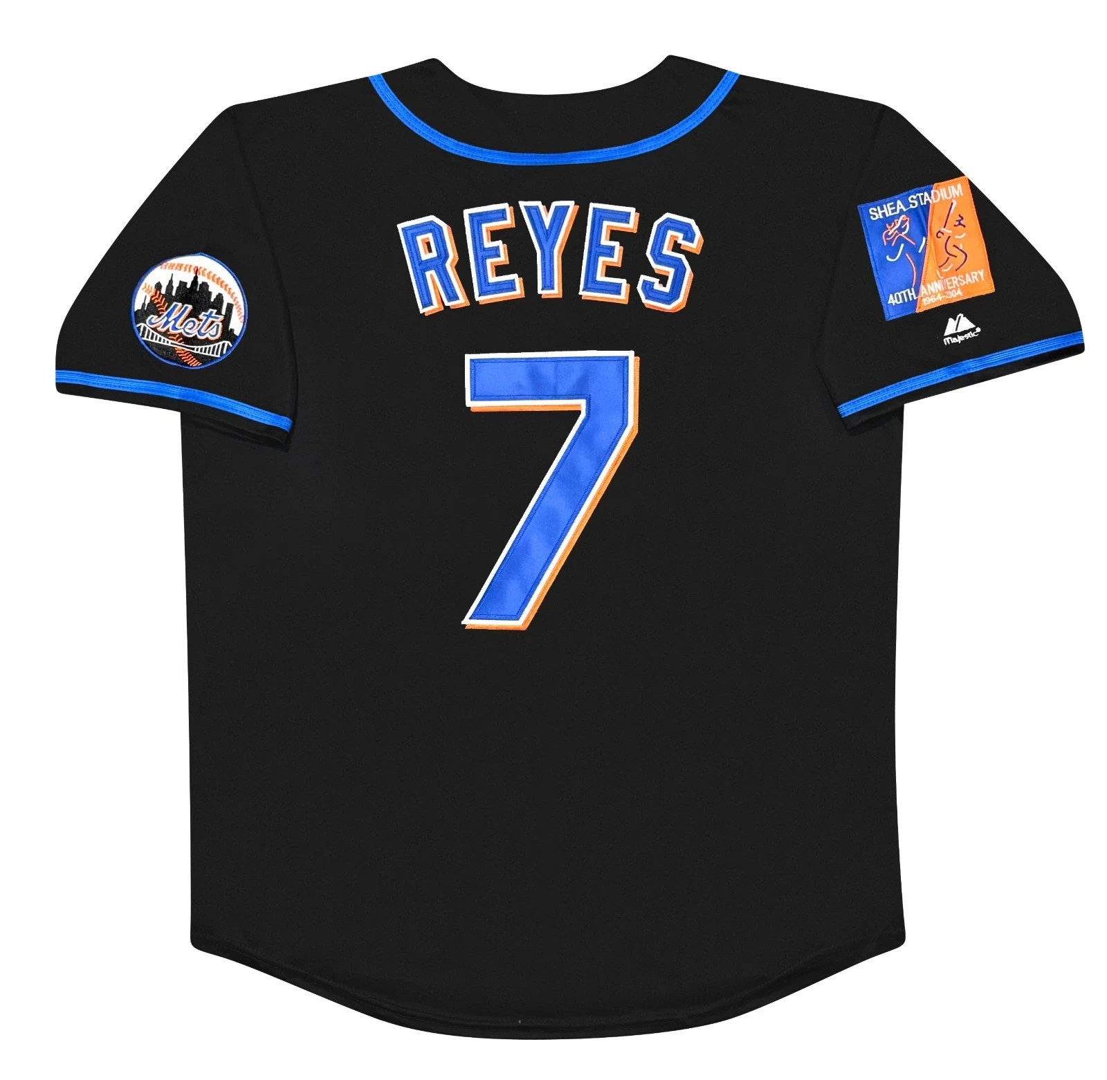 Jose Reyes New York Mets 2004 Shea 40th Alt Black Jersey Men\'s (L-XL)