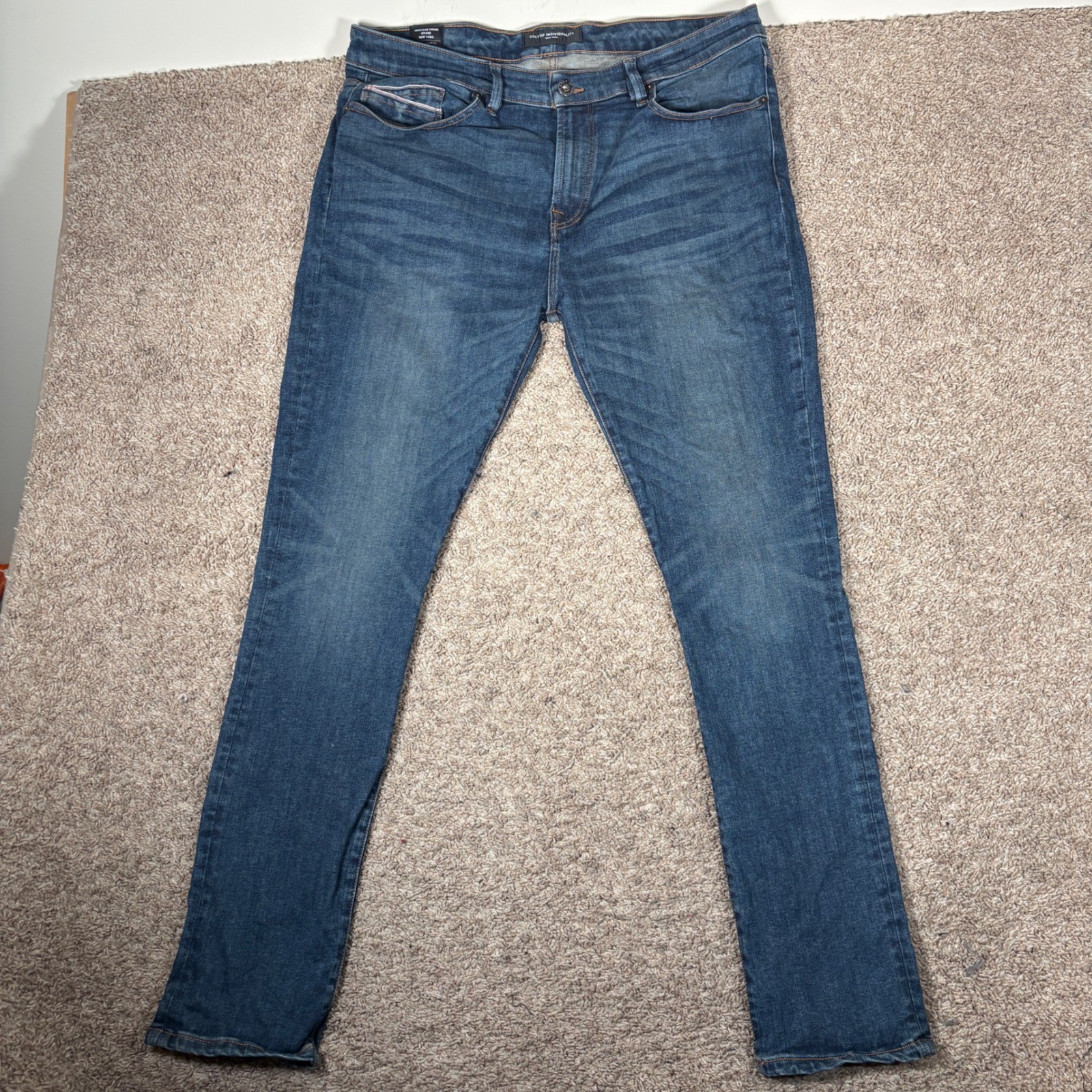 Cult of Individuality Punk Super Skinny Mens Jeans 38x32 Medium Wash 624AC-SS1M