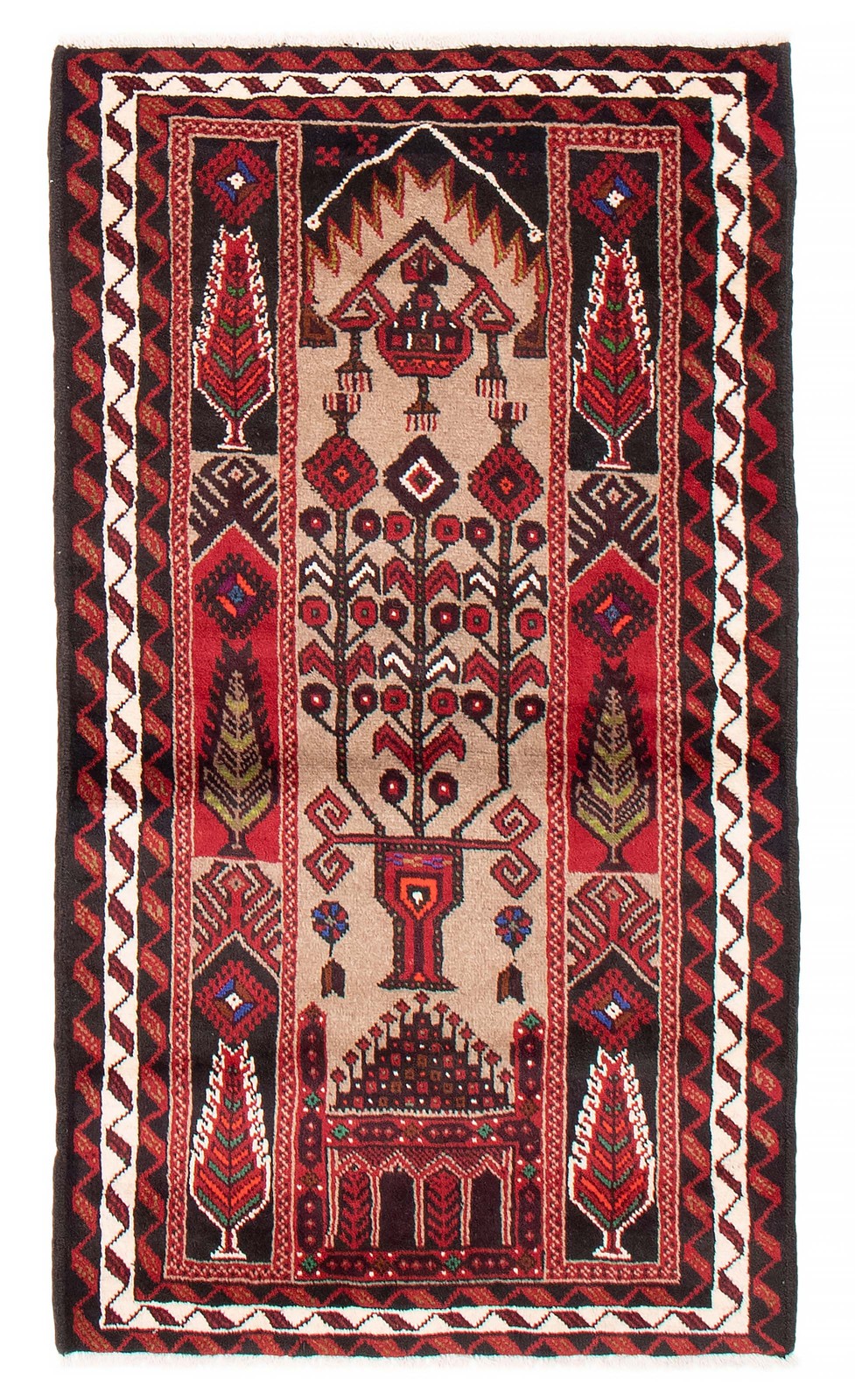 Vintage Traditional Hand-Knotted Area Rug 3\'3\