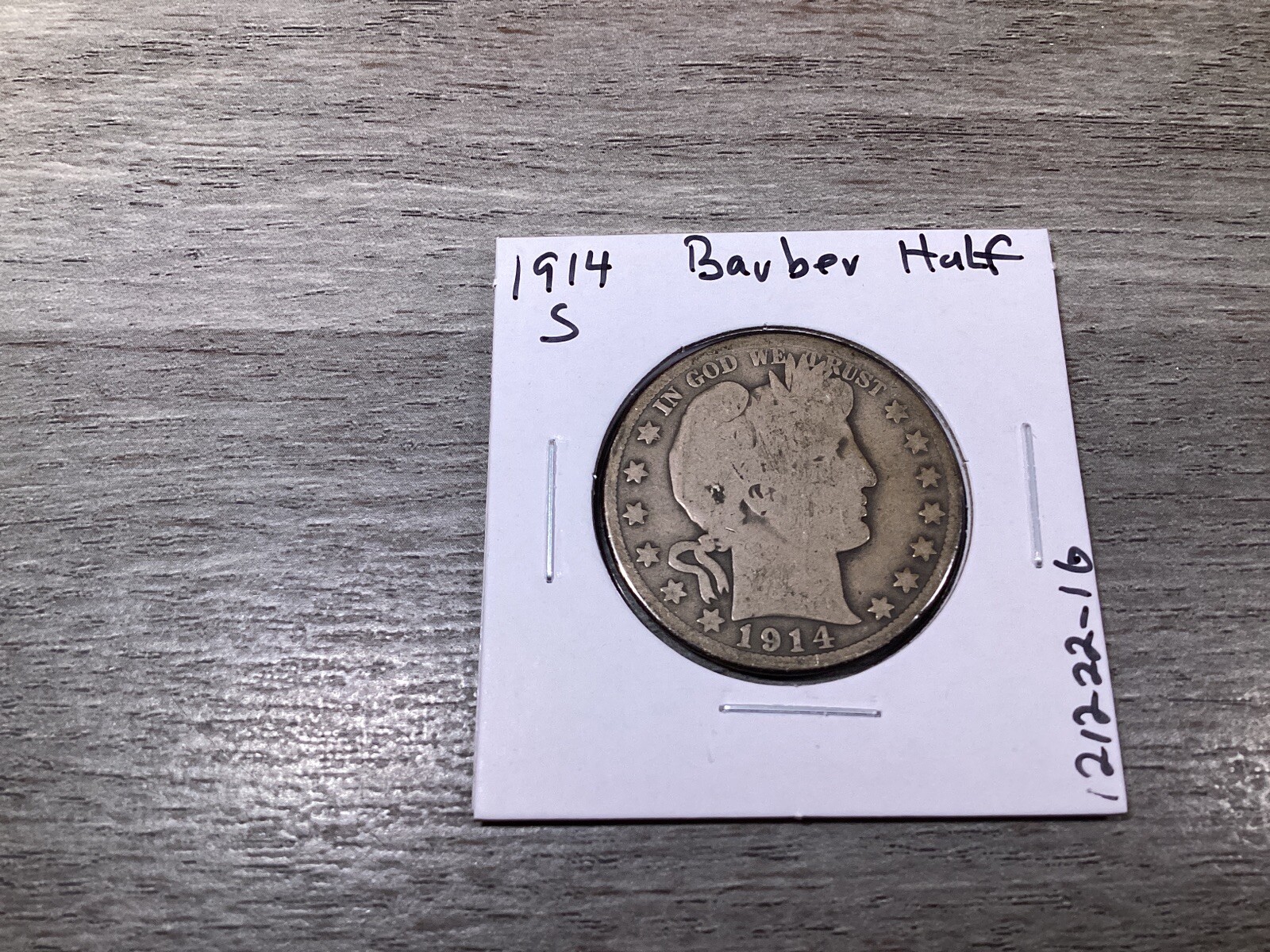 1914 S Barber Silver Half-Dollar 90% Silver Coin from San Francisco 12122216rk