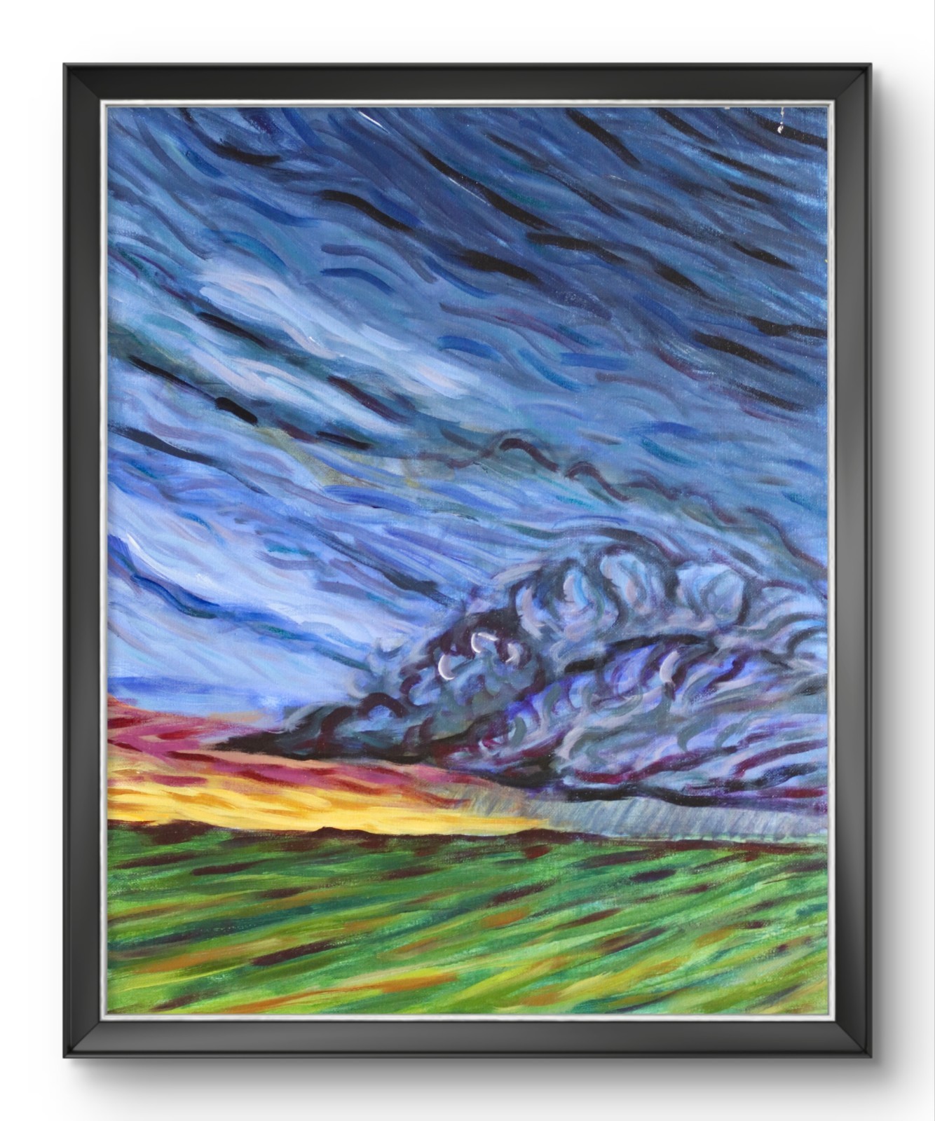ShawNshawN Original Cloud Painting on Canvas 16x20 Impressionist Art