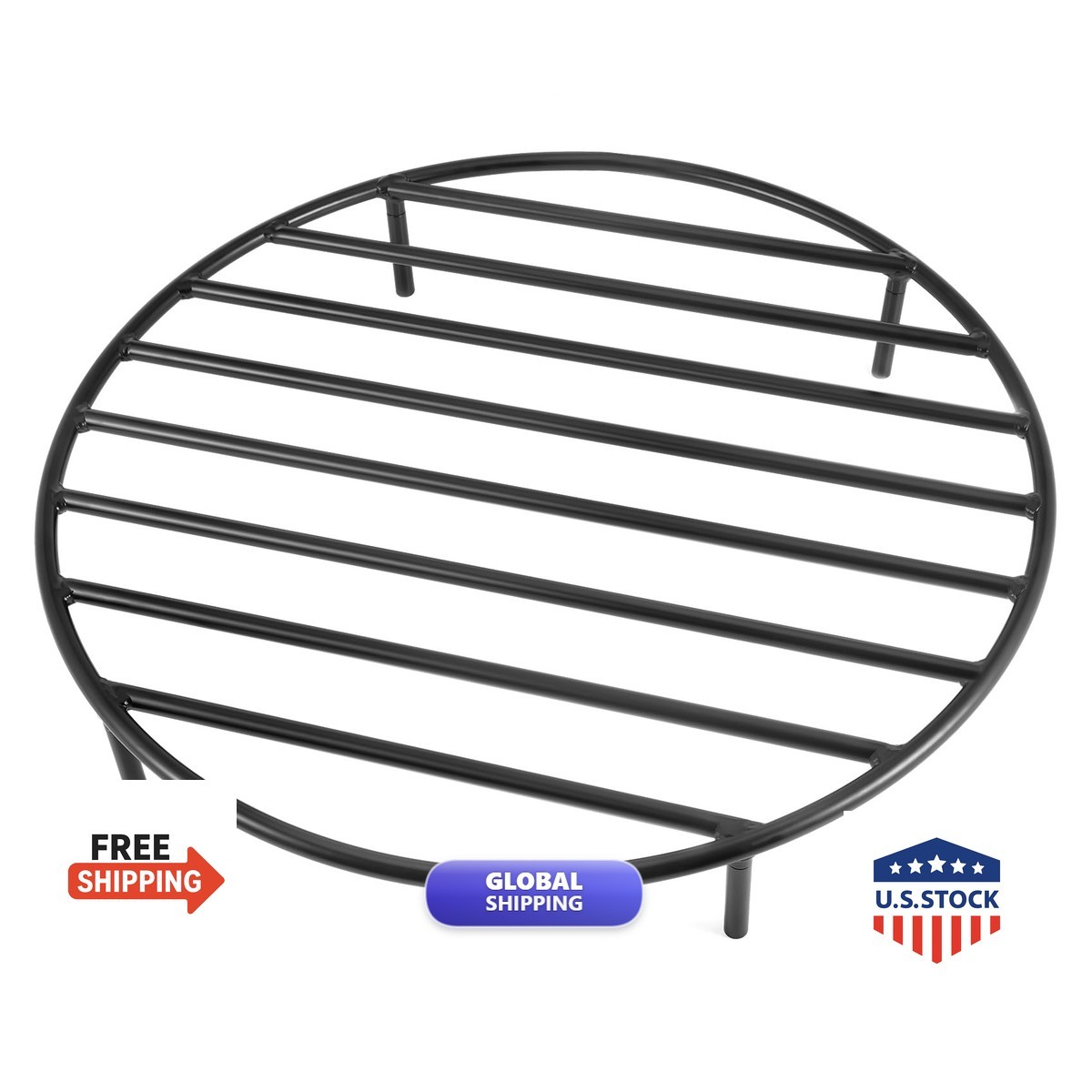 onlyfire Heavy Duty Fire Pit Grate High Temp Coating & Removable Legs 8502-BS-22
