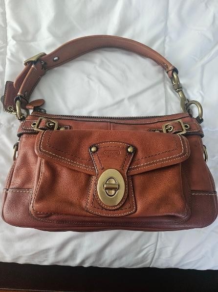 RARE Vtg COACH 65th Anniversary Legacy Leigh Whiskey Leather Shoulder Bag 11127