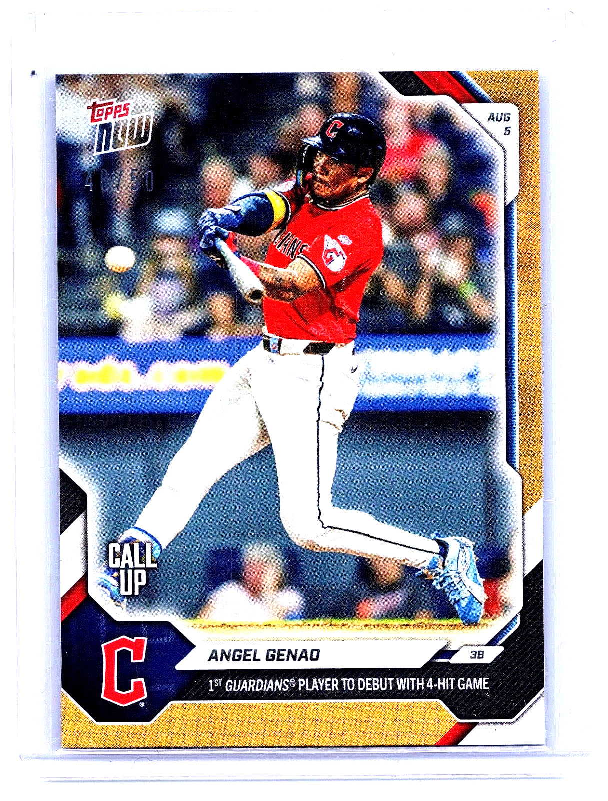 2026 Topps Now Angel Genao Rookie Call up #524 Cleveland Guardians /50 2026 Topps Now Angel Genao Rookie Call up #524 Cleveland Guardians /50