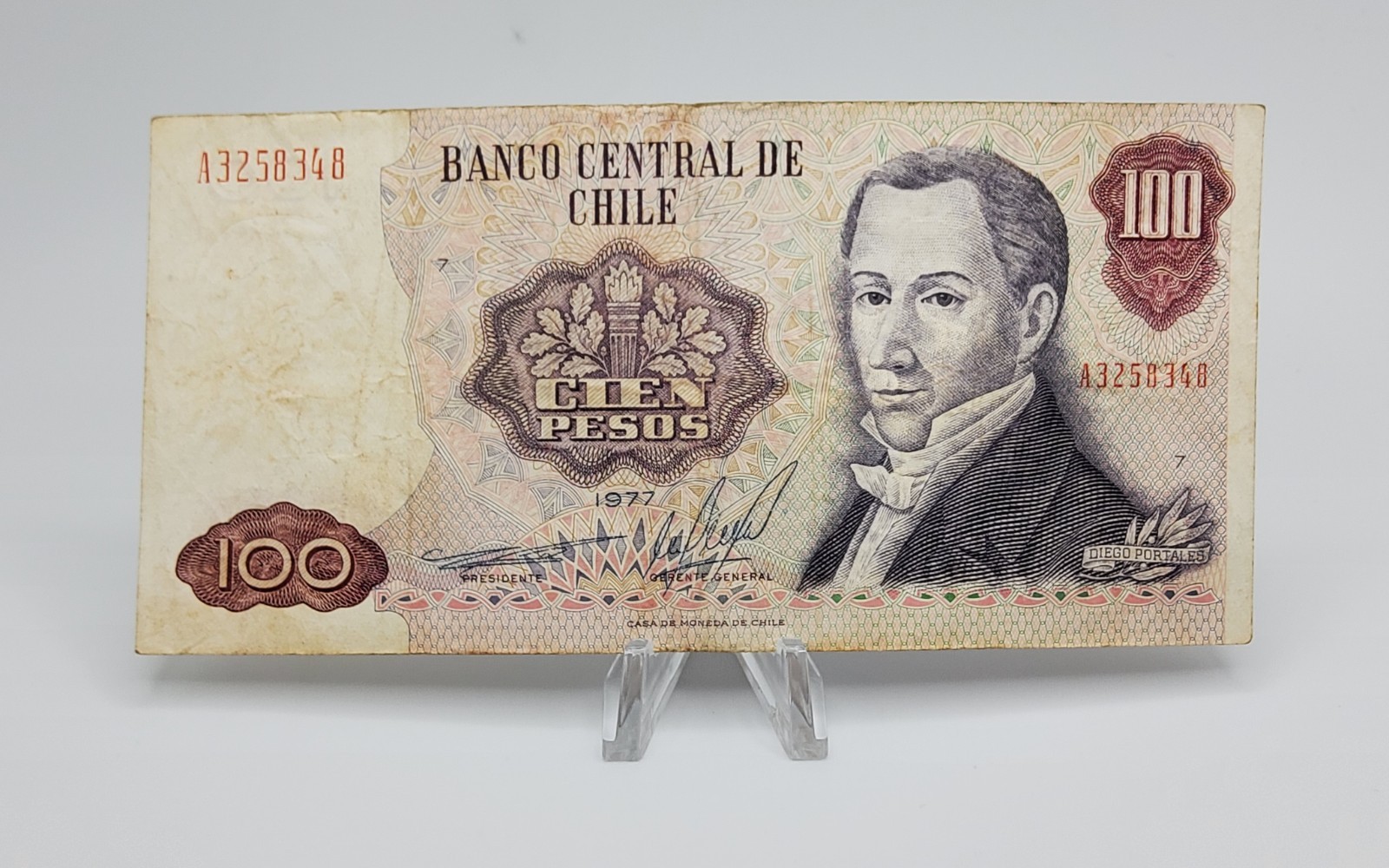Chile 100 Pesos 1977 P-152 Banknote