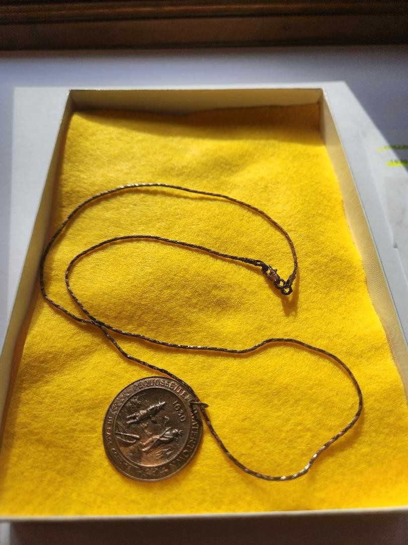 1630 PILGRIM PENDENT THAT WAS GIVEN TO A MASSACHUSETTS INDIAN