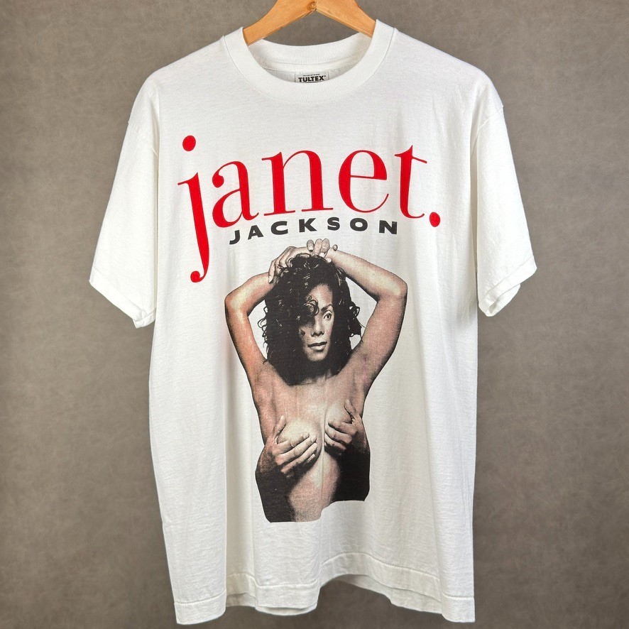 Vintage 90s Janet Jackson T-Shirt Large Tultex Barcelona Palau Sant Jordi R&B