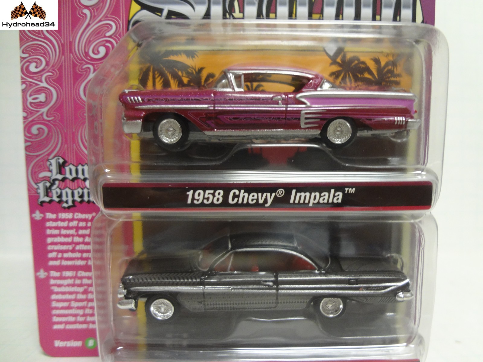 Johnny Lightning 1958 Chevy Impala & 1961 Chevy Impala Scrapin\' 2 Pack JLPK025B