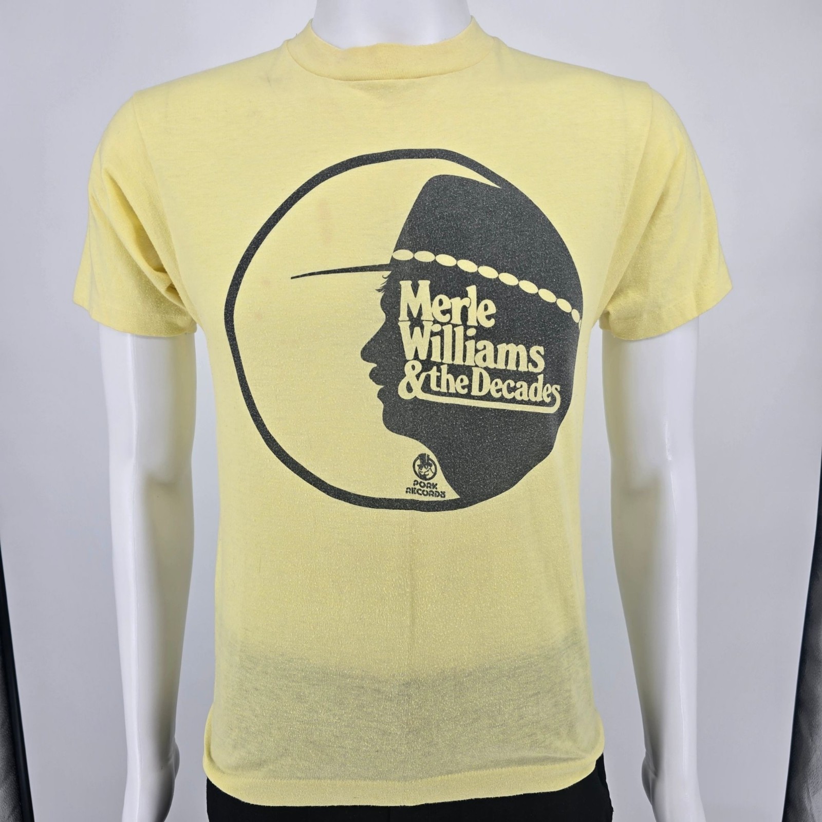 Vintage Early 1980s Hanes Merle Williams & The Decades Pork Records T-Shirt (S)