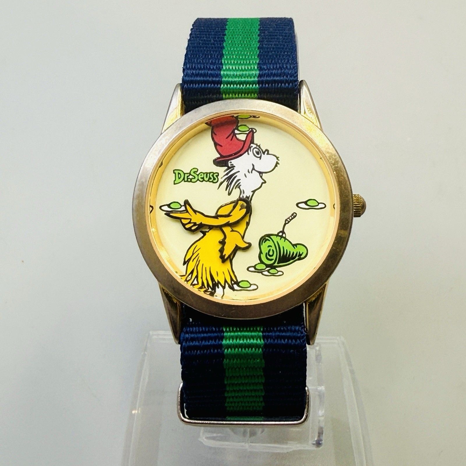 Vintage 1997 Dr Seuss Green Eggs And Ham Time Tickers Moving Arms Wristwatch EUC Vintage 1997 Dr Seuss Green Eggs And Ham Time Tickers Moving Arms Wristwatch EUC