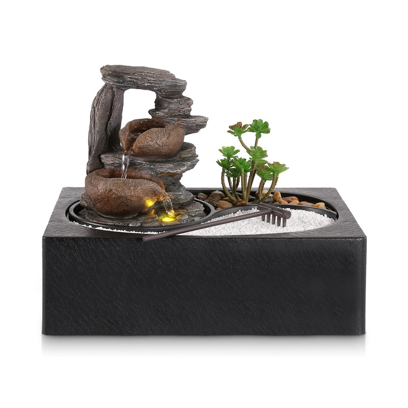 Dyna-Living Indoor Water Fountains Tabletop Water Fountain Pump Zen Garden Dyna-Living Indoor Water Fountains Tabletop Water Fountain Pump Zen Garden