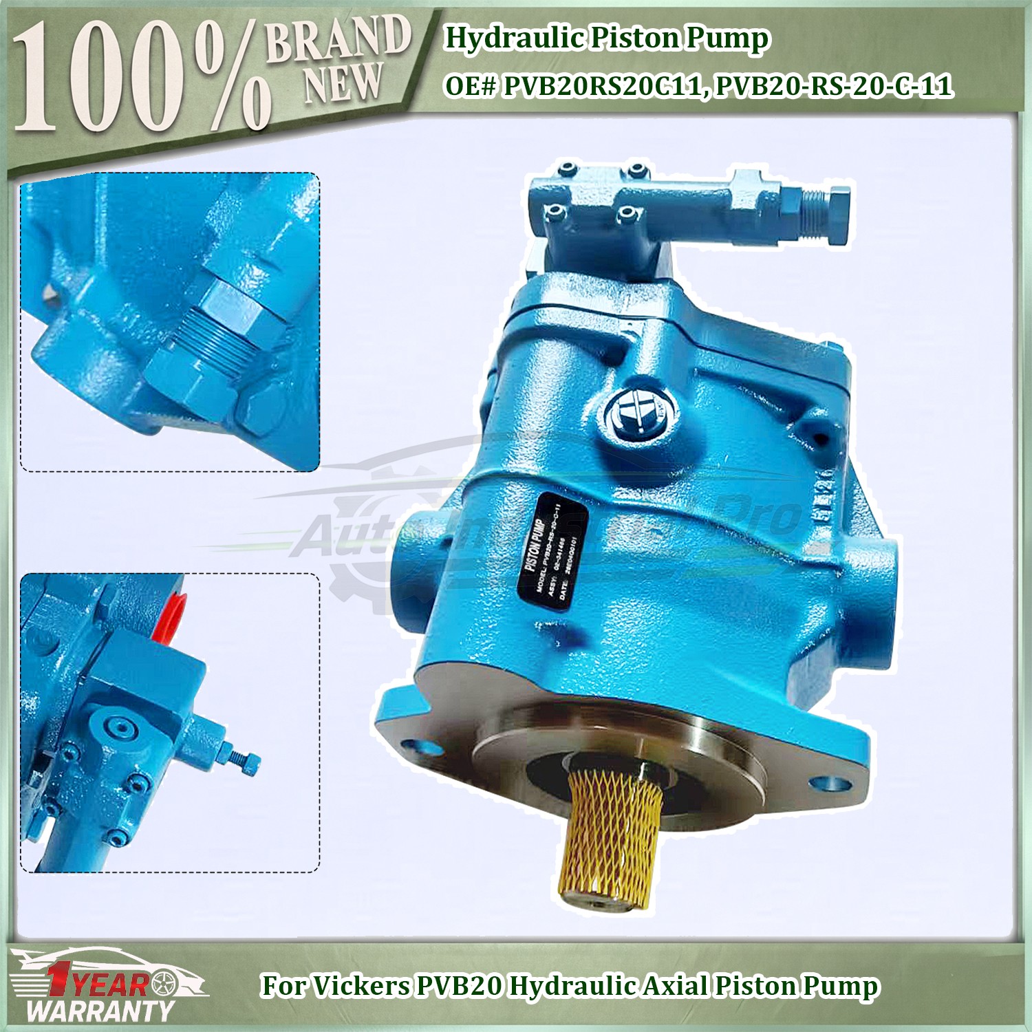 NEW PVB20RS20C11 PVB20 Hydraulic Axial Piston Pump For Vickers Plunger Oil Pump