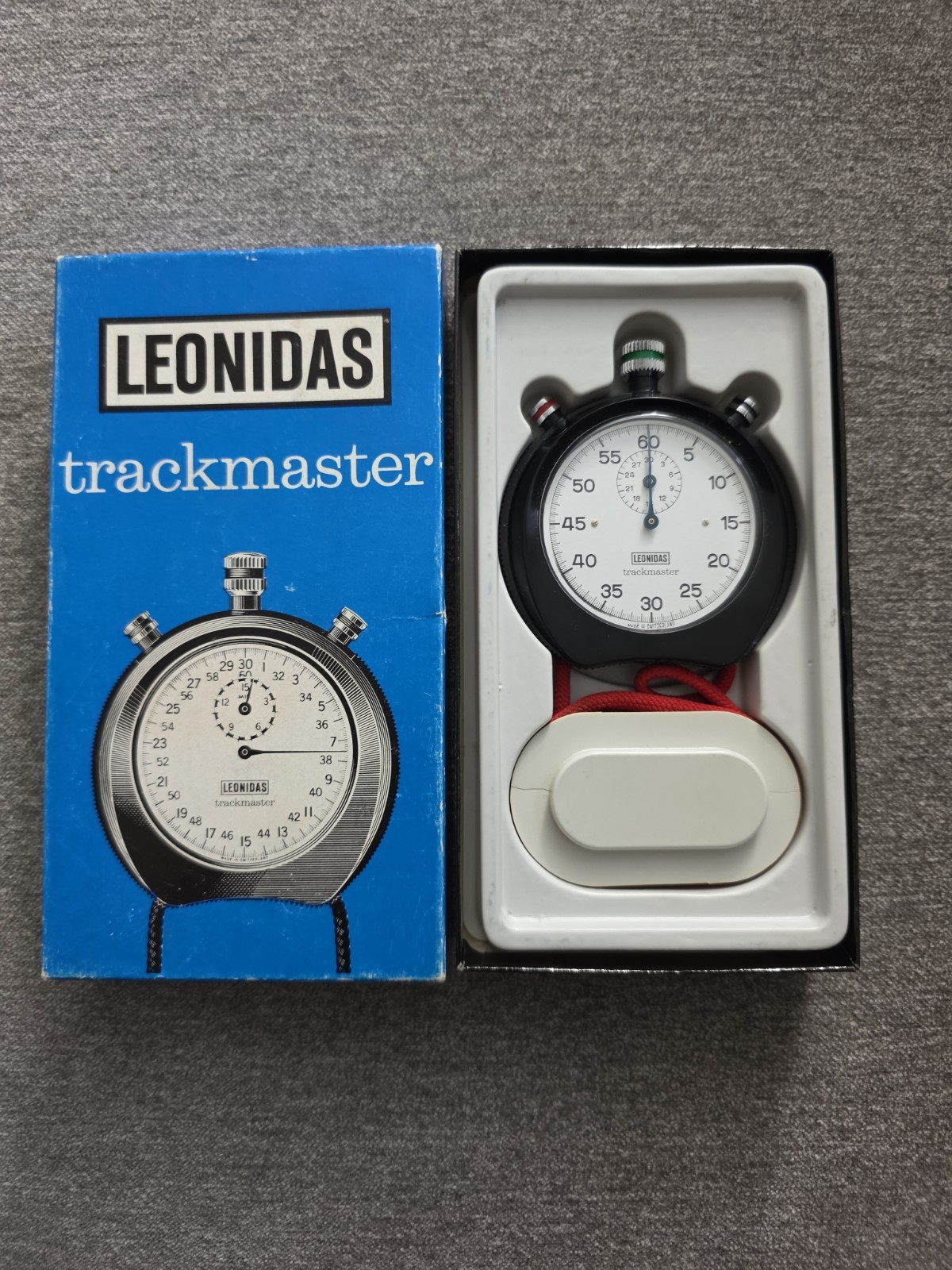 Leonidas by Heuer Trackmaster Stopwatch Swiss Made New Old Stock Leonidas by Heuer Trackmaster Stopwatch Swiss Made New Old Stock