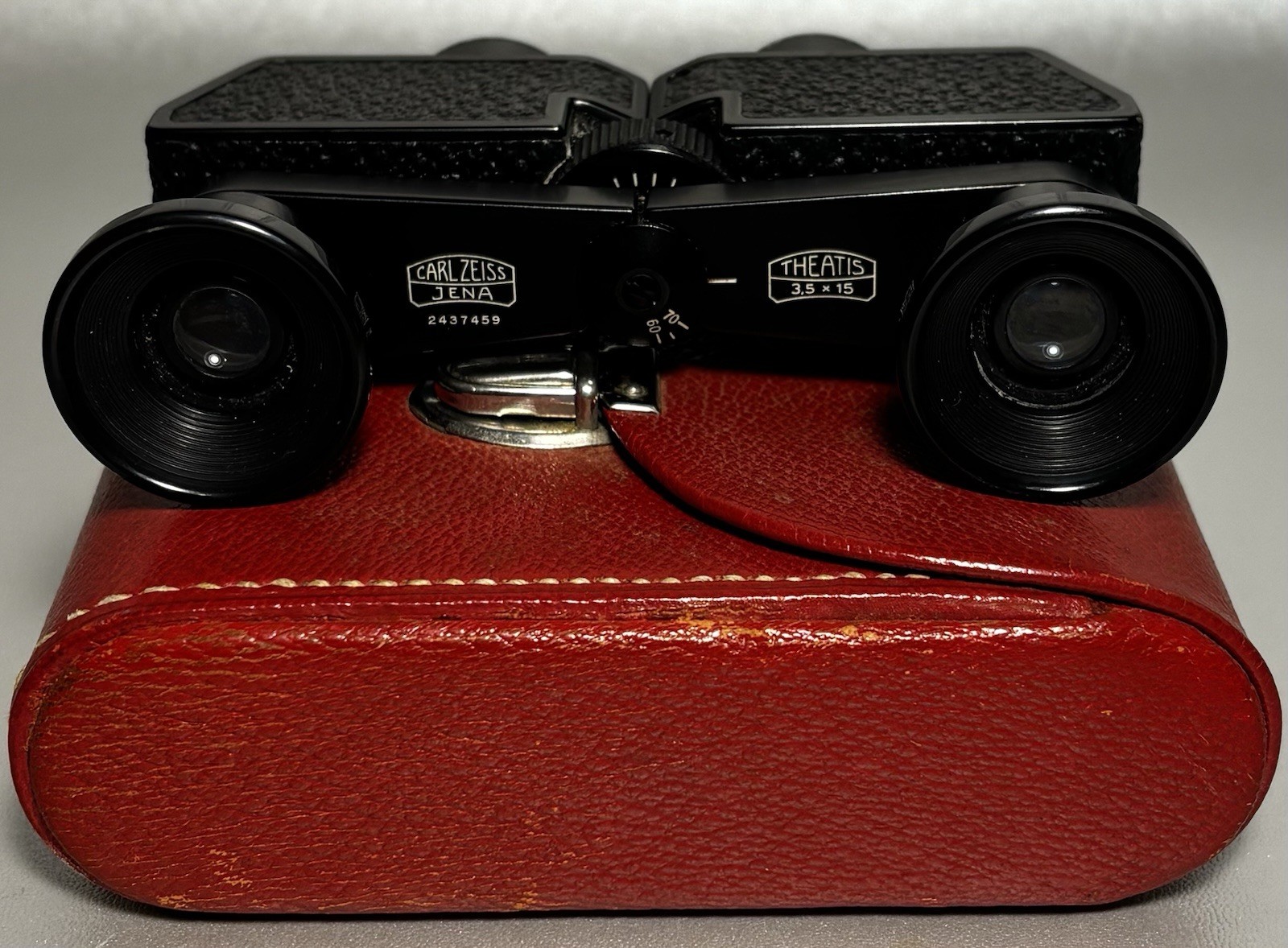 Vintage Carl Zeiss Jena Theatis 3.5x15 Folding Opera Glasses Binoculars Case Vintage Carl Zeiss Jena Theatis 3.5x15 Folding Opera Glasses Binoculars Case
