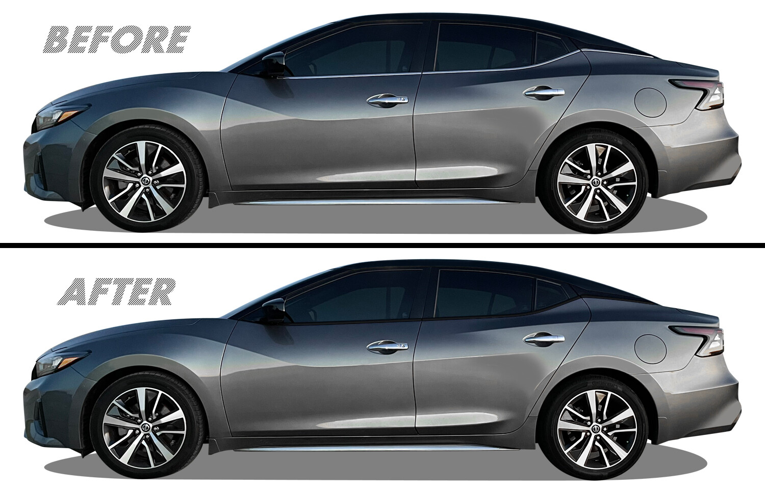 Chrome Delete Blackout Overlay for 2016-23 Nissan Maxima Window Trim