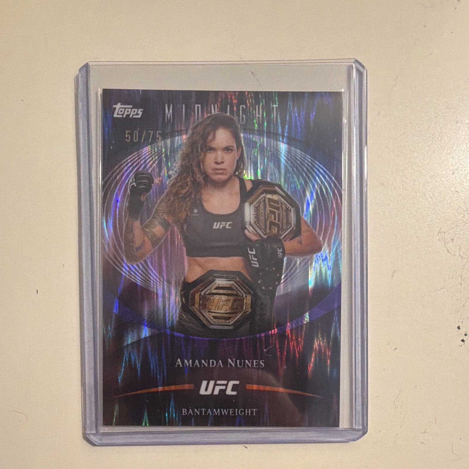 2026 Topps Midnight UFC - Amanda Nunes #BAV-AN Dusk /75 (AU)